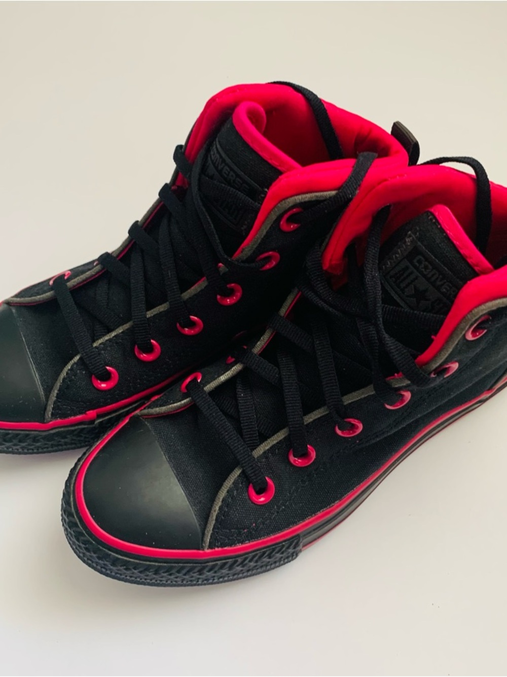 Converse Chuck Taylor All Star “Static Hi” Black/Hot Pink Shoes